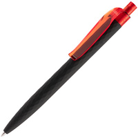 Ручка шариковая Prodir QS01 PRT-P Soft Touch, черная с красным (P7091.35)