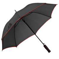 Зонт-трость Jenna, черный с красным (P79137.50)