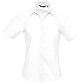 P1839.60 - Рубашка женская с коротким рукавом Elite, белая