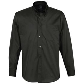 Рубашка мужская с длинным рукавом Bel Air, черная (P2506.30)