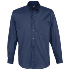 Рубашка мужская с длинным рукавом Bel Air, темно-синяя (кобальт) (P2506.47)