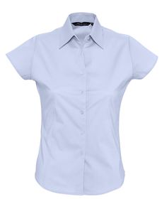 Рубашка женская с коротким рукавом Excess, голубая (P2511.14)