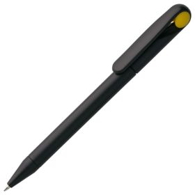 Ручка шариковая Prodir DS1 TMM Dot, черная с желтым (P3425.38)