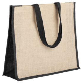 Холщовая сумка для покупок Bagari с черной отделкой (P4866.30)