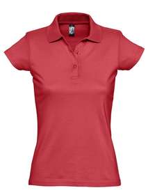 P6087.50 - Рубашка поло женская Prescott Women 170, красная